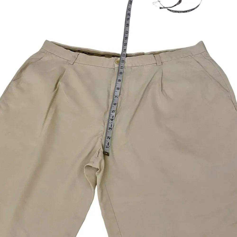 Men's Tommy Bahama Size 42x27 100% Silk Pants Tan Beige Relaxed Leg Coastal